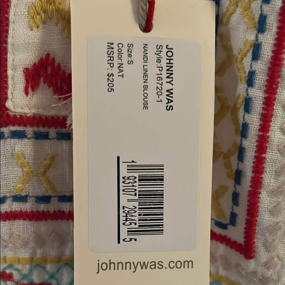 Johnny Was Multicolor Embroidered Top - Picture 4 of 8
